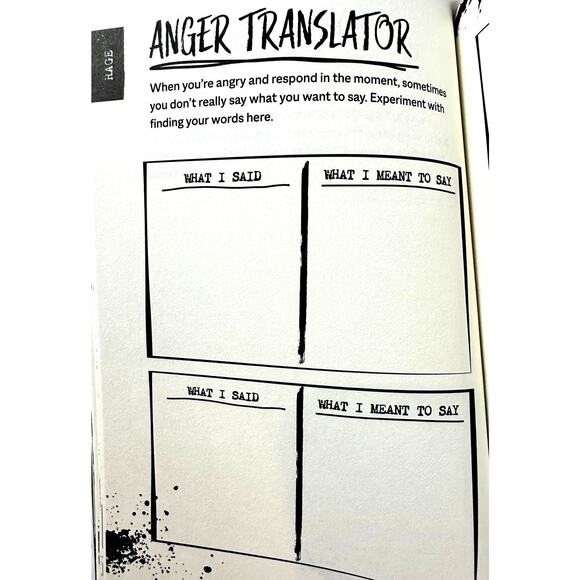 Rage Pages Anti-Journal to De-stress in a Healthy Way Book - Picture 7 of 8